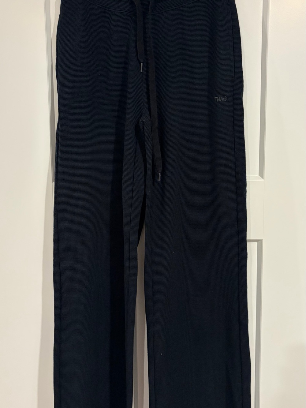 TNA Black Waffle Knit Wide Leg Pants 🖤